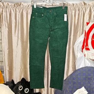 Petite High Rise Cigarette Cords with Secret Smoothing Pockets